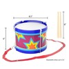 Toy Time Children's Toy Snare Marching Drum, Double-Sided with Adjustable Strap, Two Wood for Kids/Toddlers 103690TGH